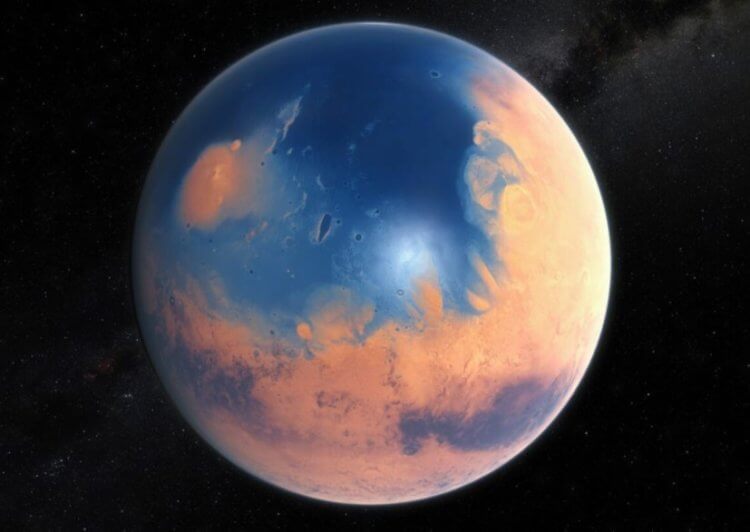 Древнее наводнение на Марсе. Возможно, миллиарды лет назад Марс выглядел так. Фото.