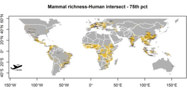 Где начнется новая пандемия? Регионы с высоким соотношением количества животных и людей. Фото.