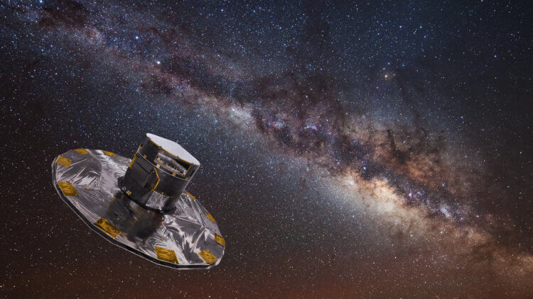 Звезды Млечного Пути. Начиная с 2014 года космический телескоп Gaia изучает положение звезд Млечного Пути. Фото.