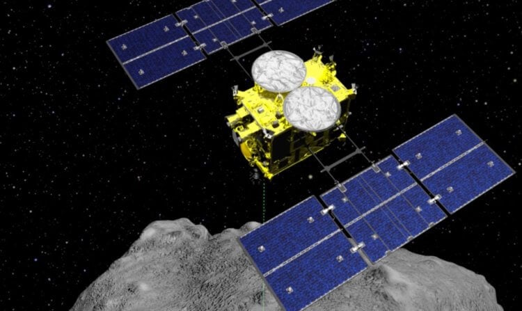 Зачем нужны образцы астероида? Аппарат «Хаябуса-2». Фото.