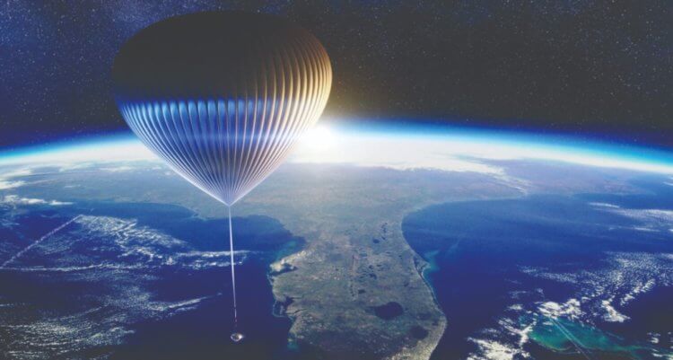 В космос на воздушном шаре. Воздушный шар будет больше, чем корабль с пассажирами. Фото.