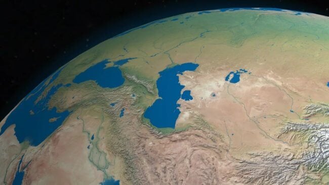 Каспийское море находится под угрозой исчезновения. Фото.