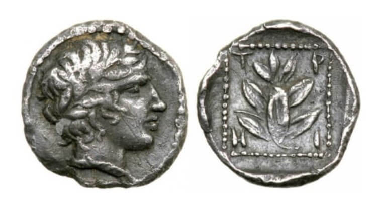 Самые первые деньги. Древние серебряные монеты. Фото.