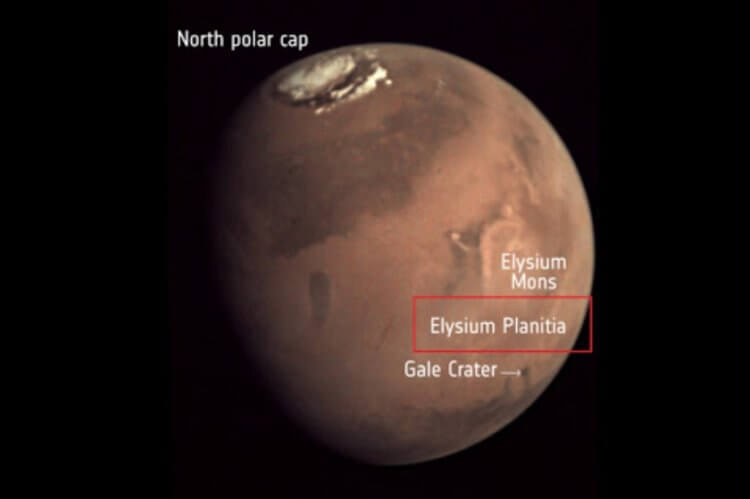 Проблемы при исследовании Марса. Место в котором находится аппарат InSight. Фото.