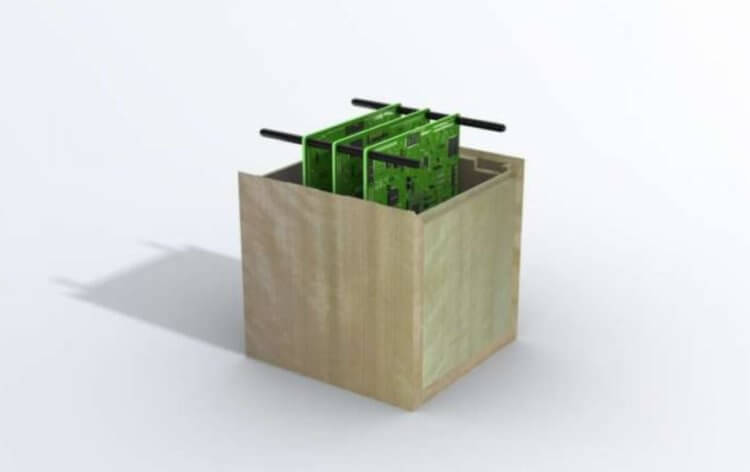 Спутник из дерева. Японские ученые хотят поместить электронику в деревянную коробку. Выглядит странно, но почему бы и нет? Фото.