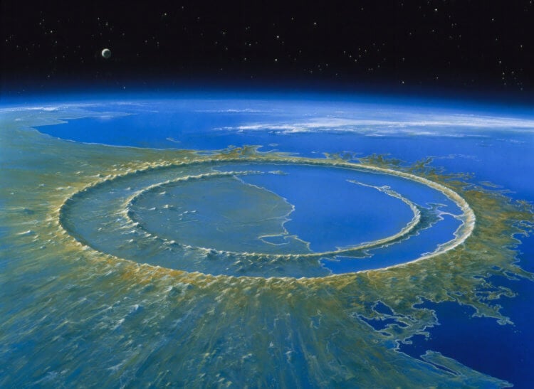 Астероид или обломок кометы? Так выглядит кратер в месте падения Чиксулуба. Фото.