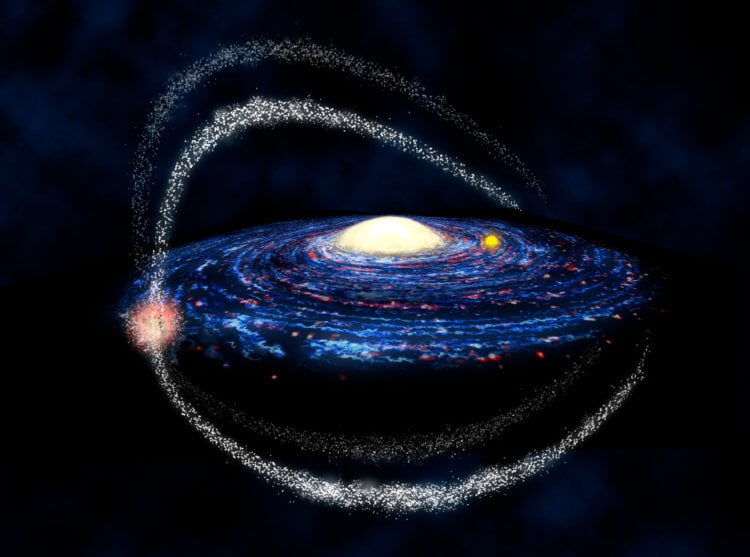 Астрономы обнаружили древние признаки галактического «каннибализма». Астрономы находят истоки «галактического каннибализма» с открытием древнего гало темной материи. Фото.