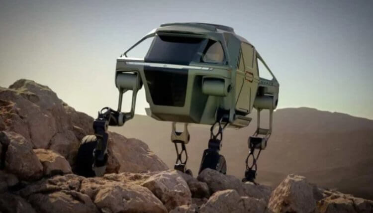 Робот-курьер от Hyundai. Спасательный автомобиль Hyundai Elevate. Фото.