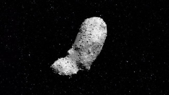 В пробах астероида Итокава обнаружена вода и органические материалы. Фото.