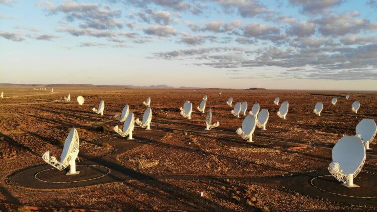 Как астрономы слушают космос? Так выглядит радиотелескоп MeerKat в Южной Африке. С его помощью астрономы слушают космос. Фото.