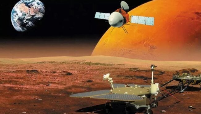 В какую точку Марса сядет первый китайский марсоход «Тяньвэнь-1»? Фото.