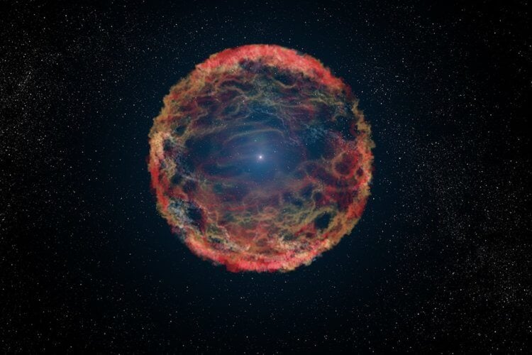 Как появляются черные дыры? Так выглядит вспышка сверхновой в объективе космического телескопа NASA Hubble. Фото.