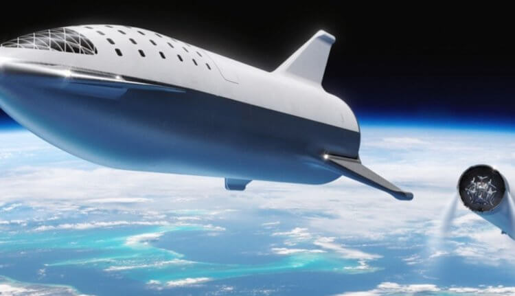 Для чего нужен космический корабль Starship? Корабль Starship будет использоваться не только для полетов на далекие планеты. Также он станет хорошей заменой самолетов. Фото.