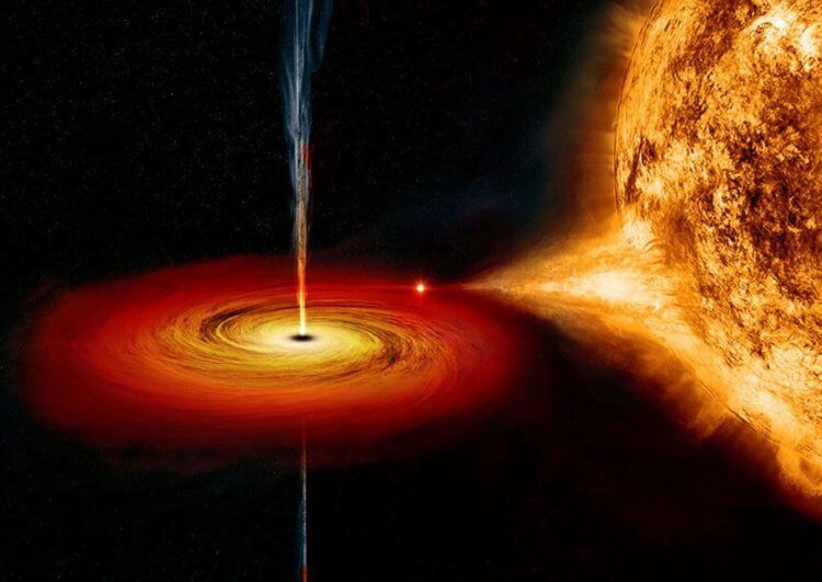 Массивные космические объекты. Черная дыра – это область пространства-времени, гравитационная притяжение которой настолько велико, что вырваться из черной дыры не может ничего, даже свет. Фото.