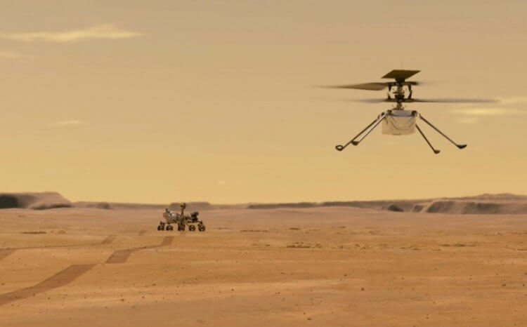 Марсоход Perseverance и вертолет Ingenuity совершили два научных подвига. Марсианский вертолет Ingenuity совершил свой второй полет, а марсоход Perseverance впервые добыл кислород. Фото.