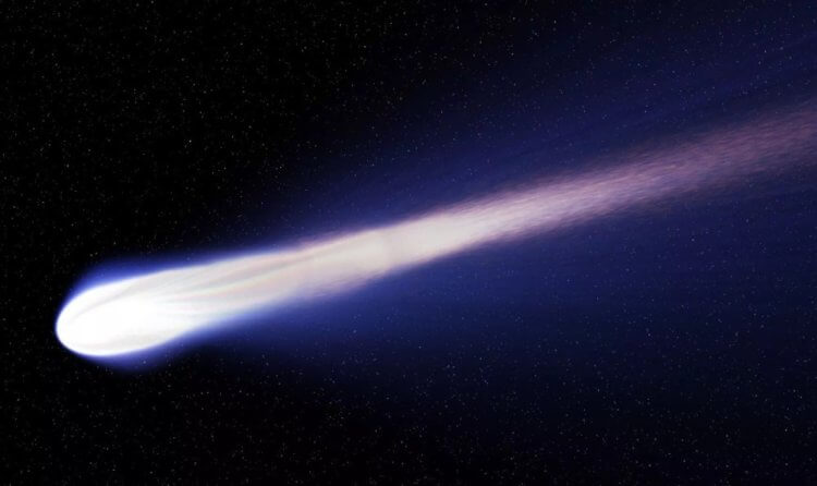 Сколько космической пыли на Земле? За кометами обычно тянется хвост из газа и пыли, поэтому не удивительно, что они — главные источники пылевых частиц. Фото.