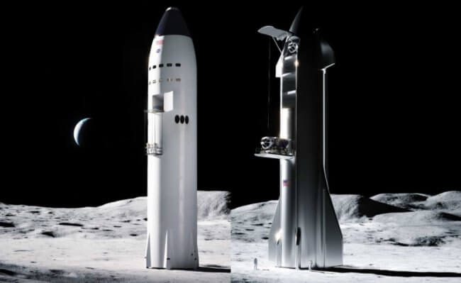 SpaceX официально отправит астронавтов NASA на Луну. Фото.