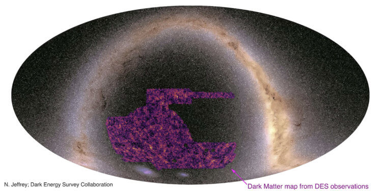 Составлена первая подробная карта распределения темной материи во Вcеленной. Исследователи создали самую большую в истории карту темной материи – невидимого вещества, на долю которого, как считается, приходится 80 процентов всей материи во Вселенной. Фото.