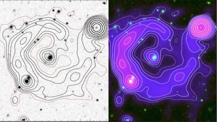 Во Внегалактическом пространстве обнаружены призрачные круги. Открытие гигантской радиоокружности во внегалактическом пространстве приближает ученых к пониманию того, что представляют собой эти загадочные структуры. Фото.