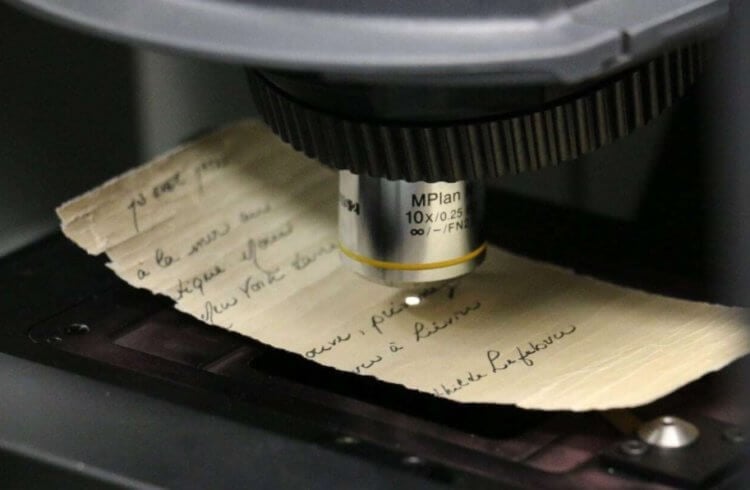 Письмо из «Титаника» может быть подделкой. Письмо 12-летней девочки под микроскопом. Фото.