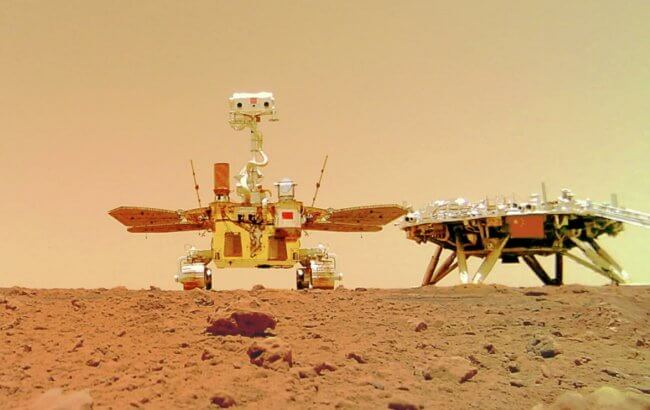 Посадка научного аппарата «Тяньвэнь-1» на Марс. Как это было? Фото.