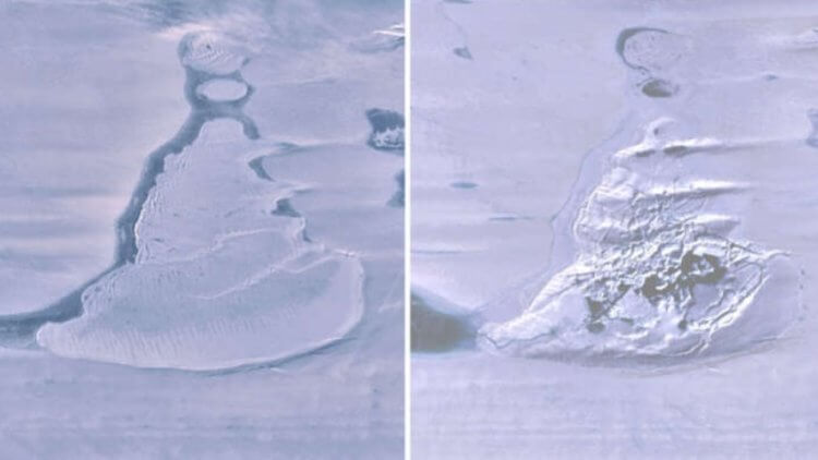 В Антарктиде исчезло огромное озеро. Куда оно пропало? От огромного озера на леднике Эймери остался только треснутый лед. Фото.