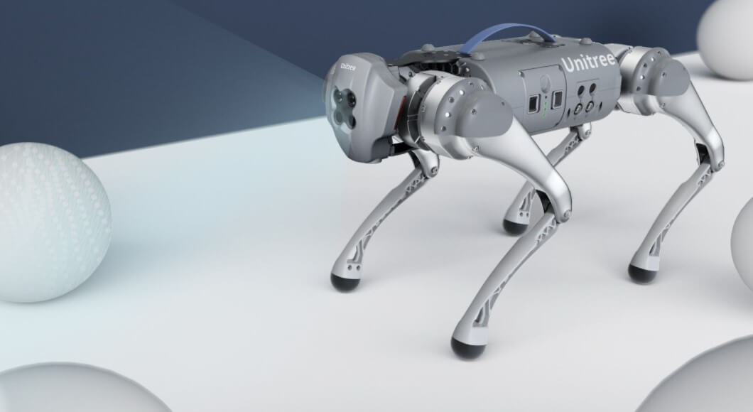 Различия между версиями робота. 3D-модель восхваляемого робота Unitree Go1. Фото.