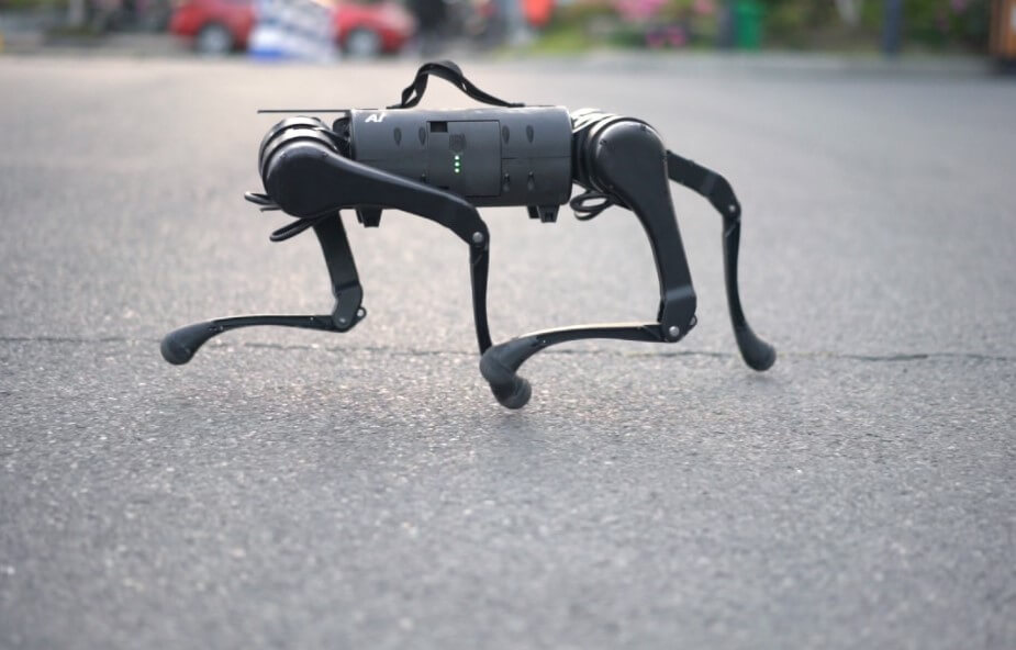 Особенности робота Unitree Go1. К сожалению, подробностей о технических характеристиках робота Unitree Go1 нет. Фото.