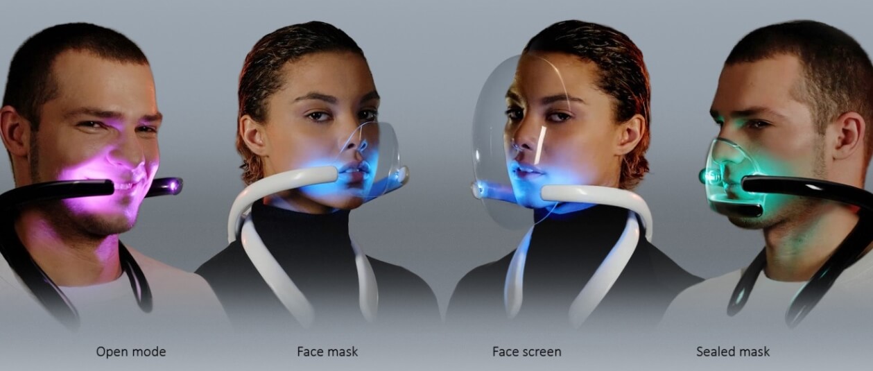 Варианты ношения устройства Air-Ring. Фото.