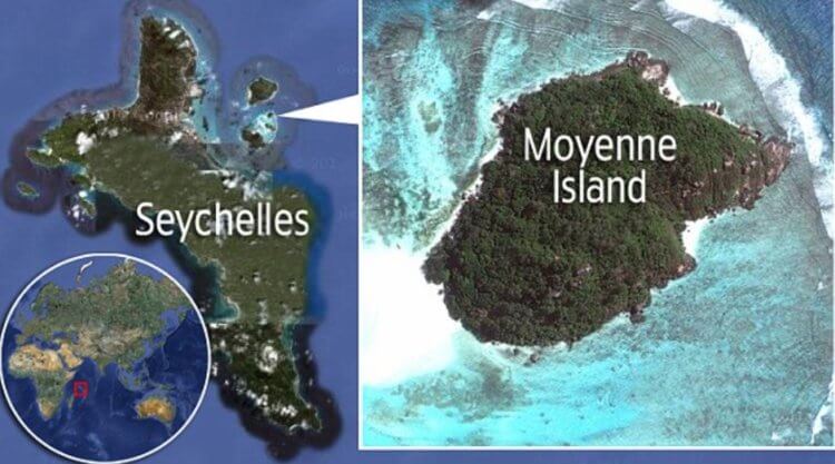 Остров с сокровищами пиратов. Расположение острова Муайен. Фото.