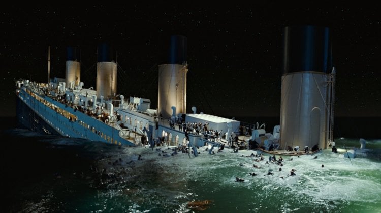 Как выглядит «Титаник» сегодня? Ученые хотят возобновить его изучение. Крушение «Титаника» в представлении художника. Фото.