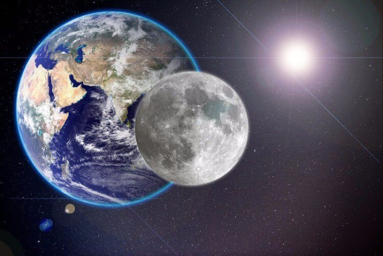 Почему замедлилась скорость вращения Земли. Появлению современной жизни на планете мы обязаны Луне. Фото.