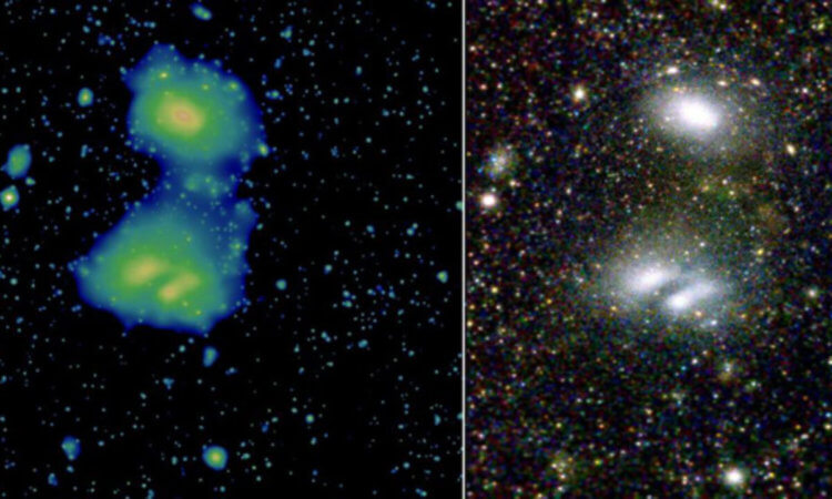 Как рентгеновские телескопы помогают изучать Вселенную? Перед вами самые первые снимки, которые eROSITA прислал на Землю – скопления галактик A3391 и A3395. Фото.