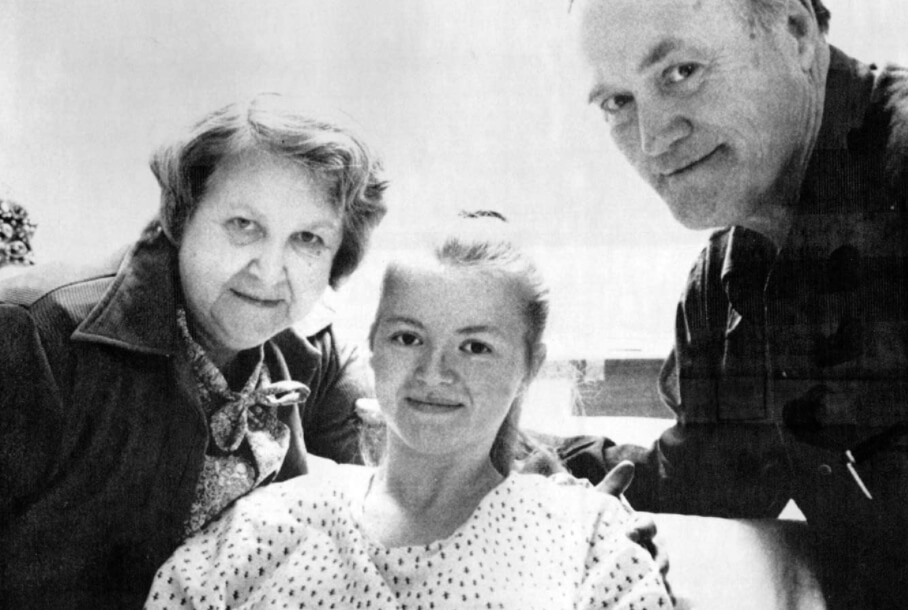 Джин Хиллиард после спасения в 1980 году. Фото.