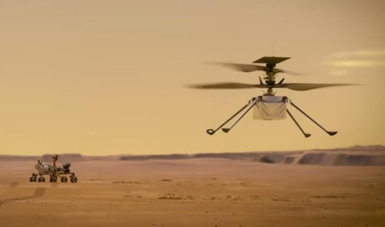 Какой вклад в науку вносит марсианский вертолет Ingenuity? Вертолет Ingenuity на Марсе. Фото.