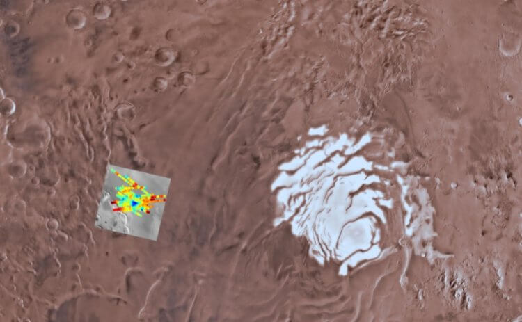 Обнаружение жидкой воды на Марсе. Место, где были обнаружены признаки жидкой воды. Фото.