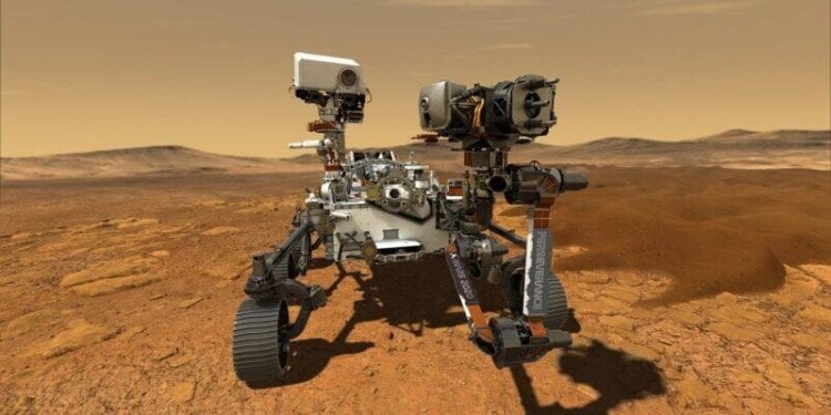 Образец горной породы, добытый марсоходом НАСА, стал важным шагом в поисках инопланетной жизни. Марсоход Perseverance со второй попытки взял образцы грунта, которые «расскажут» о жизни на Марсе. Фото.