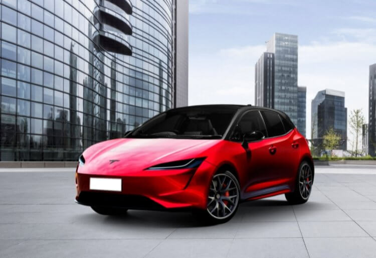 Tesla выпустит автомобиль без руля и педалей за 1,8 миллиона рублей. Примерный внешний вид Tesla Model 2 без руля и педалей. Фото.