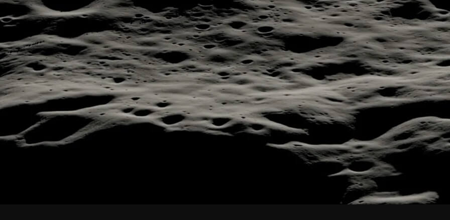 Визуализация поверхности кратера Нобиле. Фото.