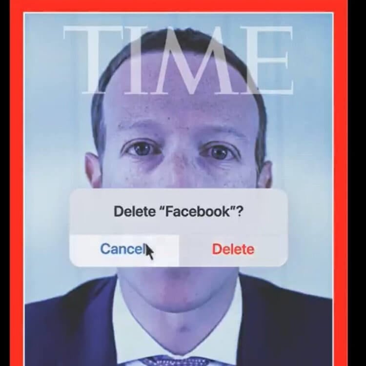 Удалить или оставить? Основатель Facebook на обложке британской Times. Фото.