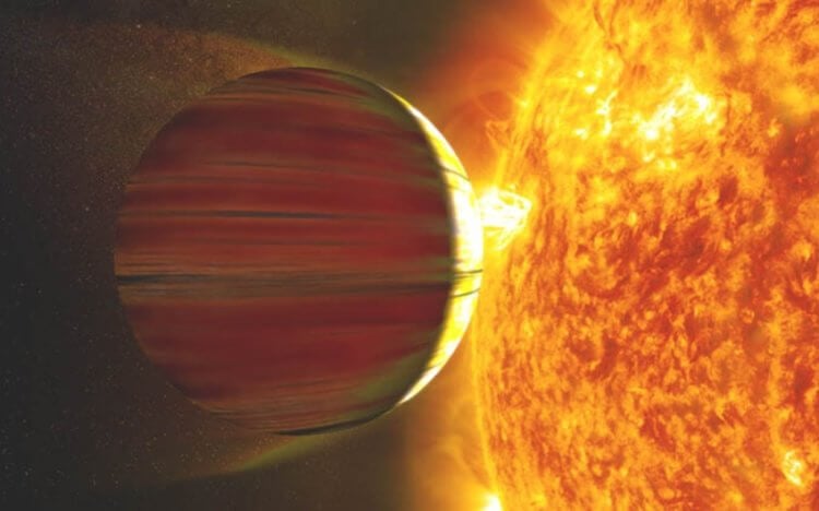 Что такое горячий юпитер? Каждый горячий юпитер расположен очень близко к своему солнцу. Фото.