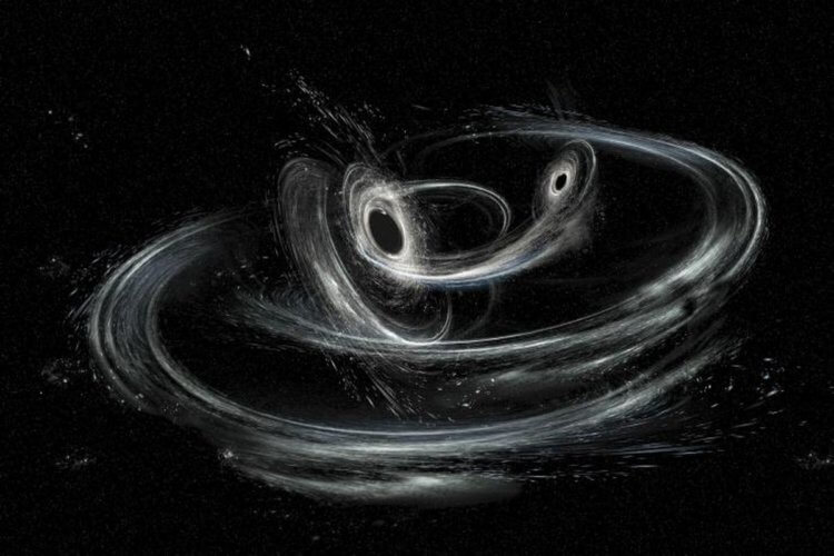 Старый взгляд на черные дыры. Гравитационные волны – рябь пространства времени. Фото.