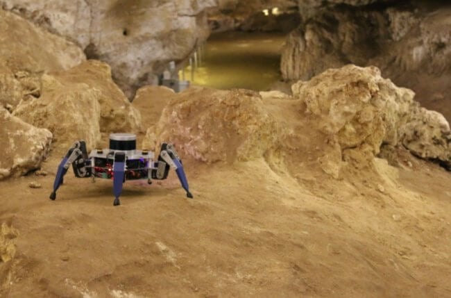 Робот-паук займется поиском скелетов внутри древних пещер Австралии. Фото.