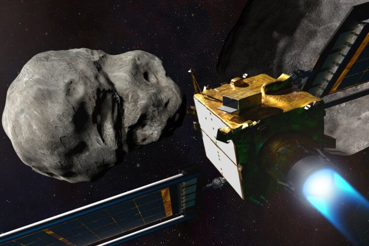 NASA готовится к армагеддону? Впервые траектория астероида будет изменена. Ударный космический зонд DART направился к астероиду, чтобы изменить его траекторию. Фото.