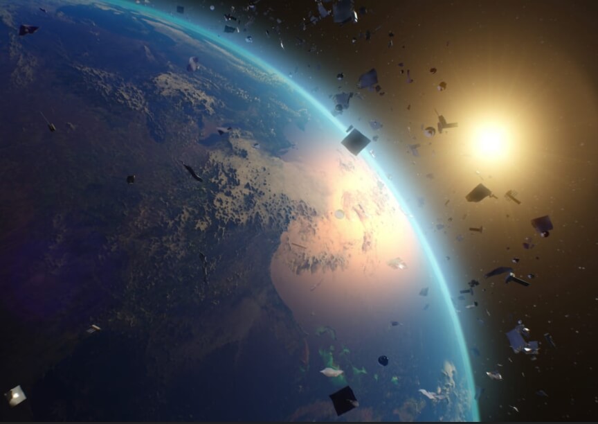МКС избежала столкновения с космическим мусором. Космический мусор угрожает МКС постоянно. Фото.