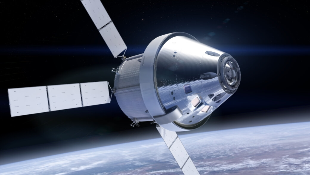 Этапы возвращения людей на Луну. Примерный внешний вид космического корабля «Орион». Фото.