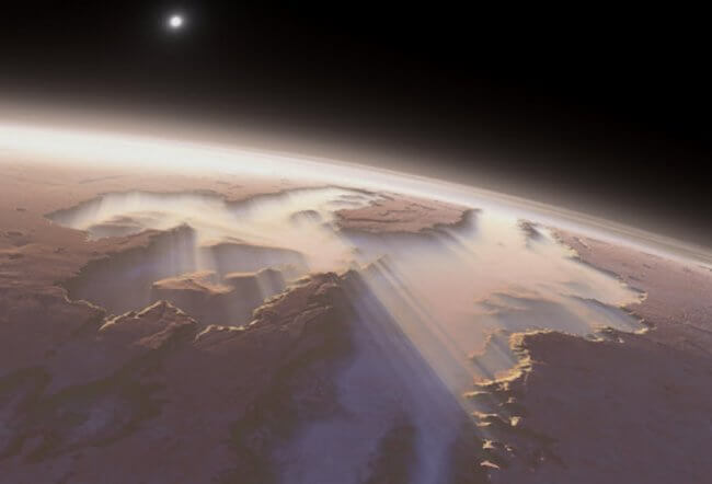 На Марсе обнаружены большие запасы льда. Фото.