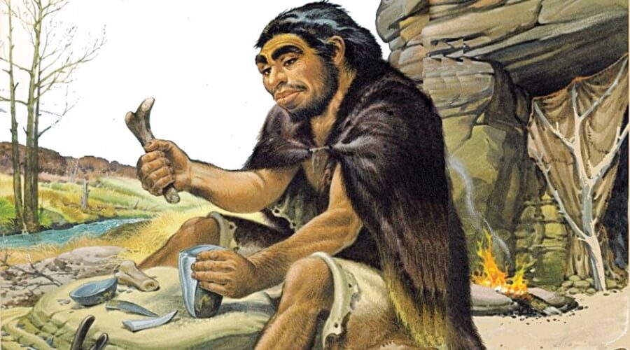 Развитие речи у древних людей может быть связано применением инструментов. Фото.