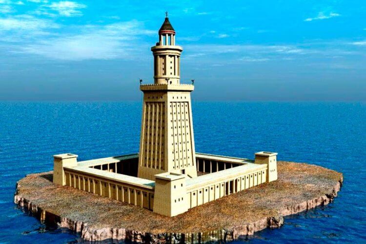 Древний александрийский маяк светил более тысячи лет. Александрийский маяк, который служил морякам элементом навигации около 1000 лет. Фото.