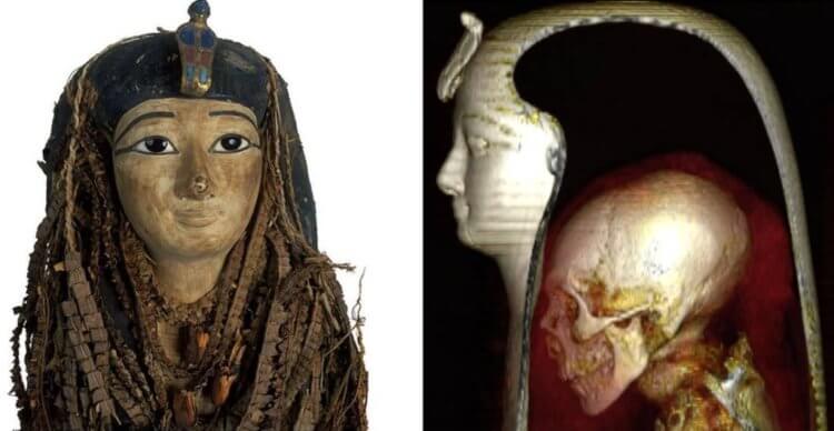 Что ученые узнали о мумии фараона, проведя его через томограф? Ученые провели мумию Аменхотепа I через томограф и узнали подробности о его внешности. Фото.